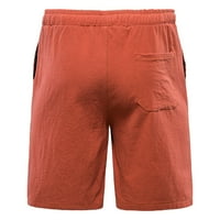 Muške kratke hlače za muškarce ljetne jednobojne Pamučne i lanene sportske kratke hlače za plažu Muške kratke