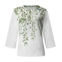 Ženske tunike labavog kroja, vrhovi dugih rukava, trendi široke bluze s cvjetnim printom, ležerni pulover u donjem