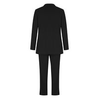 Ovratnik dugih rukava Solid modni blejnik odijelo casual blejzer za žene Clearment Crna veličina m