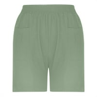 Jyeity ženske kratke hlače odobrenje ispod 5,00 dolara, pamučna posteljina tanka labava zelena ljetna kratkih