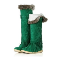 Čizme širokih vrhova, duge čizme, čizme za snijeg sa šiljastim nožnim prstom, baršunaste pamučne čizme, tople