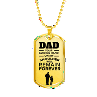 Otac poklon tata poklon ogrlica od nehrđajućeg čelika ili 18K zlatna psa oznaka w 24 lanac