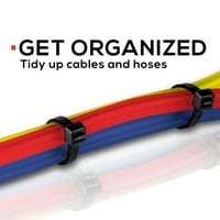 Industrijske univerzalne kabelske vezice u crnoj boji, otporne na UV zrake, 18