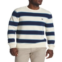 Klasični krojeni pamučni džemper s okruglim vratom za muškarce