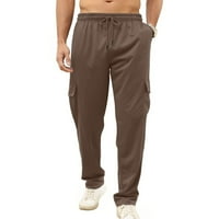 BadyMincsl muške hlače Prolas Prodaja muškarci Čvrsti povremeni džepovi Vanjski ravni tip Fitnes hlače Sportske