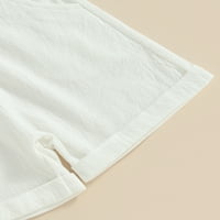 Maličja dječaka djevojčica Ljetna odjeća Čvrsta majica s kratkim rukavima Up Majica elastične kratke hlače Set