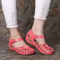 Ljetne ženske cipele na klin, Ležerne ženske retro sandale s otvorenim prstima