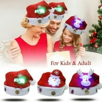 Božićni crveni šešir za odrasle i djecu, djeca su vodila kape za praznike za Božić Snjegović Elk Djed Mraz