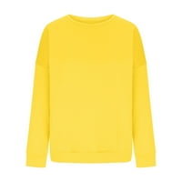 Knosfe Predimenzionirana dukserica za žene trendi labav jesen y2k vježbu kapuljača moda solidna boja velika pulover