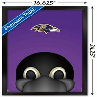Baltimore Ravens-plakat maskote S. Prestona Edgar Poe na zidu, 14.725 22.375