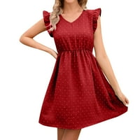 Ljetne haljine za žene, prilagođena jednobojna haljina s izrezom u obliku slova A, jednostavan i izvrstan dizajn