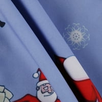 Opremljeni pilingi za žene božićna uniforma kratkih rukava V vrat snježni snježni sloj slatke ljetne košulje za