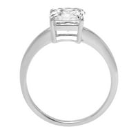 18-karatni dijamantni dijamantni prsten od bijelog zlata s prozirnim imitiranim dijamantom od 6,25 dolara