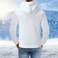 Pimfylm Zip up Hoodies za muškarce koji odgovaraju kapuljačima za parove trendovske udobne bijele 2xl