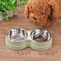 Dvostruka zdjela za pse za pse za kućne ljubimce od nehrđajućeg čelika hranilica za štenad