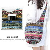 Hobo torba Hippie ramena torba pamučna platna hippie torba tajlanda crossbody torba boho torbe za žene