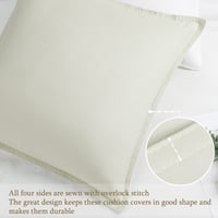 Jedinstvene ponude Velvet mekane za kauč jastuka za bacanje bež bijela 20 x20
