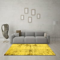 Moderne pravokutne apstraktne žute prostirke za prostore tvrtke, 5' 7'