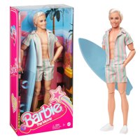 Lutka Barbie iz filma Ken nosi set za plažu u pastelnim prugama