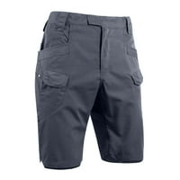 Teretne hlače za muškarce Sportski laneni lane casual labave kratke hlače povremene pidžame Pocket Jogging kratke