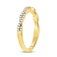 Prsten od žutog zlata od 14 karata s okruglim dijamantom