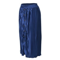 Ženska Vintage suknja s elastičnim strukom, jednostavne Nabrane Ležerne proljetne ljetne modne suknje za žene,