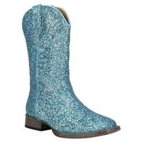 Roper Kids Girls Glitter Galore Square Toe čizme Srednje tele