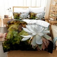 Kombinezonski poklopac set set blizanaca veličine sočnih biljaka uzorak udoban pokrivač i jastučnice za djevojčice