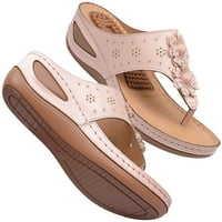 ECZIPVZ sandale Ženske ravne sandale za ženske ravne sandale Slatke draguljske sandale dragulj Sjajne ljetne sandale