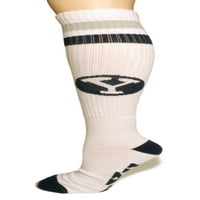 Bijele čarape-epruvete-Donegal-zaljev-Uniseks-Jedna veličina - visina koljena