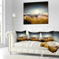 Dizajnerska slika tmurnog neba iznad oblaka - jastuk s otiskom modernog krajolika-18.18
