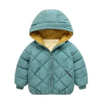 Dječje jakne s kapuljačom za dječake i djevojčice s patentnim zatvaračem dugih rukava, teški jednobojni jesensko-zimski