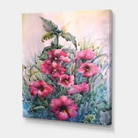 Cvjetni cvjetovi hibiskusa u divljini slika umjetnički tisak na platnu