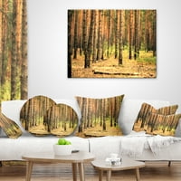 Dizajnerski dizajn prekrasne borove šume na zalasku sunca-Moderni šumski jastuk-16.16