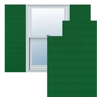 Ekena Millwork 18 W 37 H TRUE FIT PVC Horizontalni sloj Moderni stil Fiksni nosač, Viridian Green