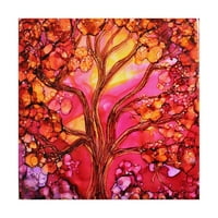 Zaštitni znak likovna umjetnost 'Sunset Tree Pink Orange' platno umjetnost Michelle McCullough