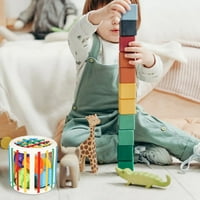 Irene Irenentna plastična igračka za razvrstavanje dječjeg oblika šarene blokove soft igranje igra sorter kante