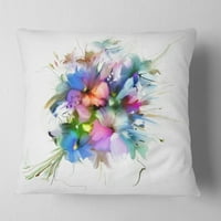 Dizajnirati ljeto šareno cvijeće - jastuk za bacanje akvarela - 18x18