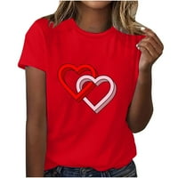 Ženska ljetna majica s okruglim vratom, široka bluza, majice za djevojčice, Ležerne majice kratkih rukava s grafičkim