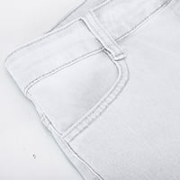Ženske traperice Veličina Žene modno tiskanje visokog struka Slobodno džepni tipke hlače hlače traper traperice