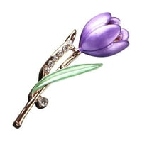 Modna lady tulip broš od rinestona dekor cvjetni pin elegantno odijelo dojke