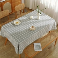 Haite Tablecloth Vodootporni stolnjaci pokrivaju ukrasne stolne krpe Kabed pravokutnik uljane sive 140*