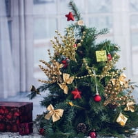 Lažna grana biljke imitacija umjetnog cvijeta ukras reznicama šljokicama božićno drvce viseći ukrasi borov sjaj