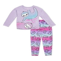 Ekskluzivna super mekana pidžama za djevojčice, gornji dio dugih rukava i tajice, veličine 4 i plus