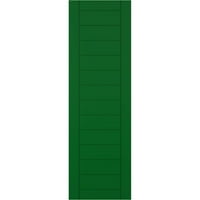 Ekena Millwork 15 W 32 H TRUE FIT PVC Horizontalni sloj uokviren modernim stilom Fiksni nosač, Viridian Green