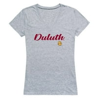 University of Minnesota Duluth Bulldogs Womens Script TEE majica Bijeli medij