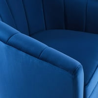 Baršunasta okretna stolica u tamnoplavoj boji