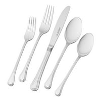 Set pribora za jelo od nehrđajućeg čelika od 12 osoba, izdržljive ručke za noževe: da, srebrna završna obrada