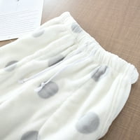 Ženske pidžama hlače mekane udobne duge hlače s elastičnim pojasom flanelske hlače s džepovima