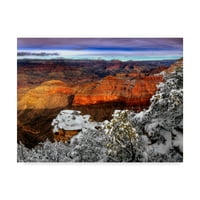 Zaštitni znak likovna umjetnost 'Snowy Grand Canyon IV' Platno umjetnost Davida Drosta